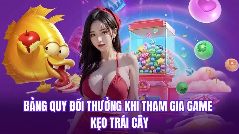 Bảng quy đổi thưởng khi tham gia game kẹo trái cây